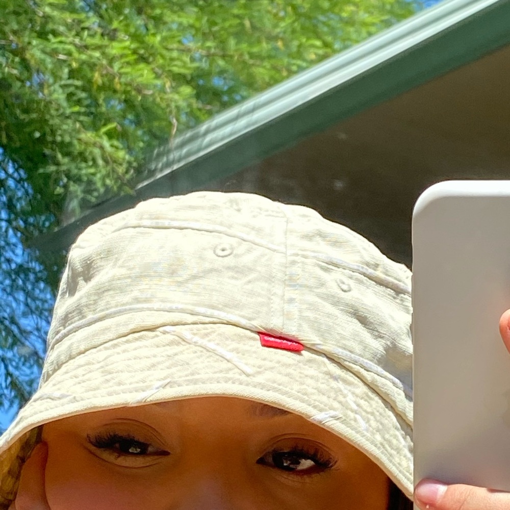 Supreme jacquard linen bucket hat